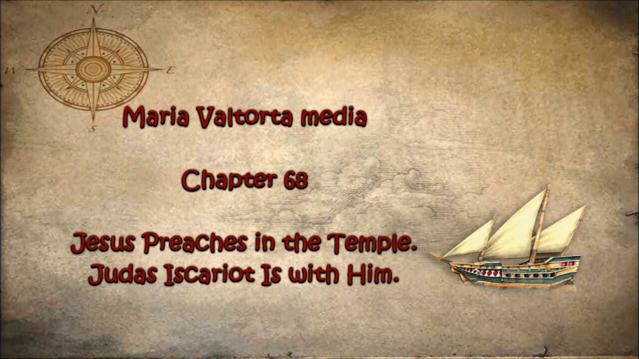Jesus Preaches in the Temple. Judas Iscariot Is with Him.