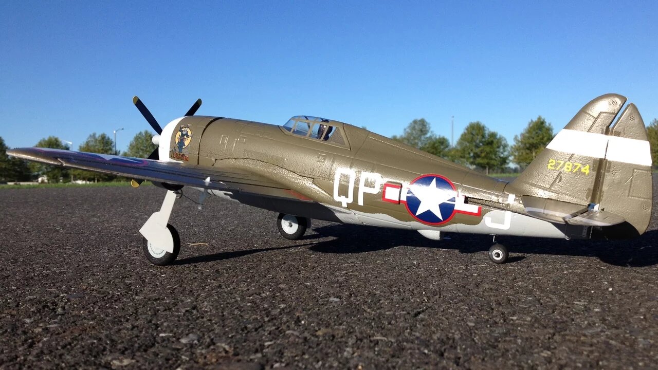 Maiden Flight Only - 2S BL E-flite UMX P-47 Thunderbolt WWII Warbird RC Plane