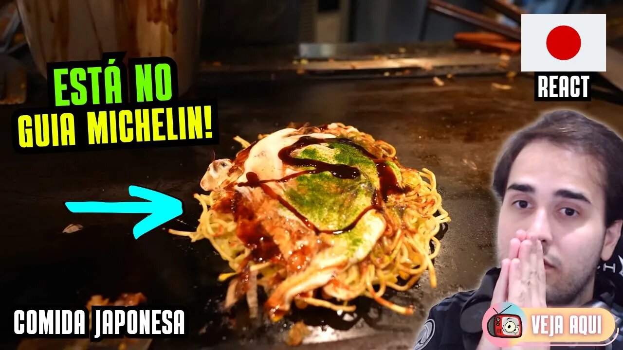 O TRADICIONAL OKONOMIYAKI DE OSAKA! Reagindo a COMIDAS DE RUA JAPONESAS | Veja Aqui Reacts