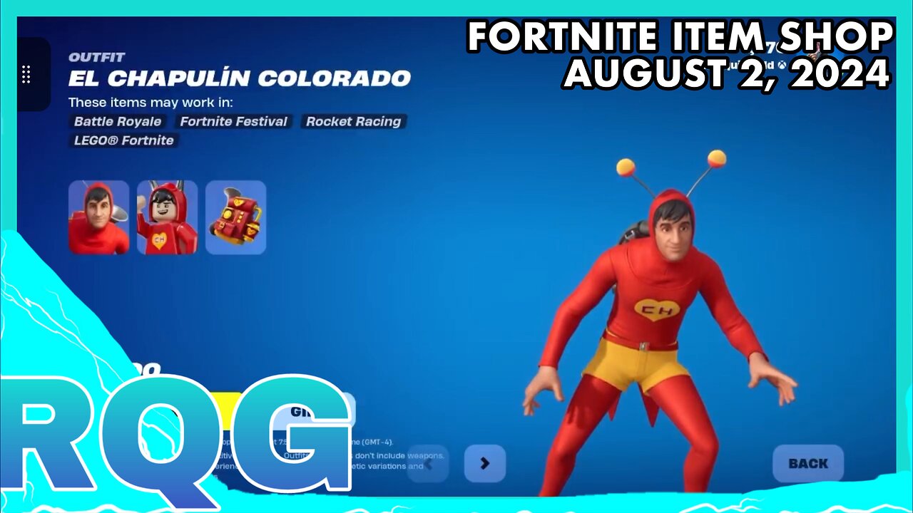 EL CHAPULÍN COLORADO IS FINALLY BACK! FORTNITE ITEM SHOP (August 2, 2024)