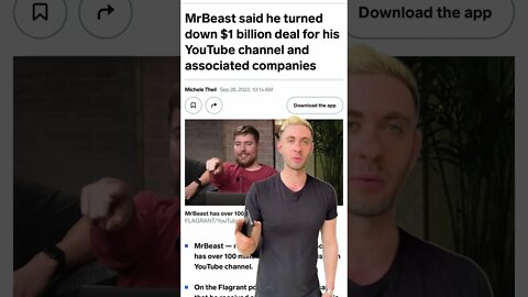 Mr Beast Turns Down $1 Billion Deal