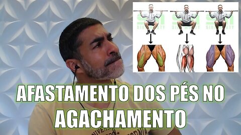 Afastamento dos pés no agachamento