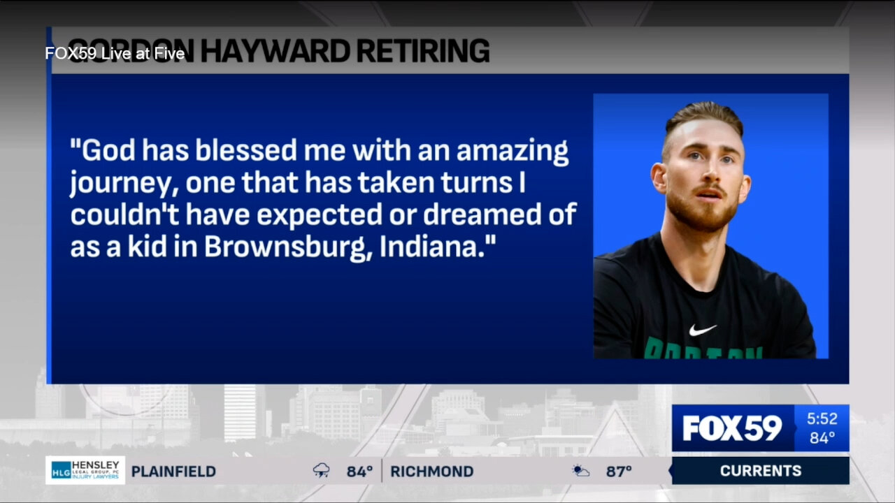 August 1, 2024 - NBA's Gordon Hayward Announces Retirement