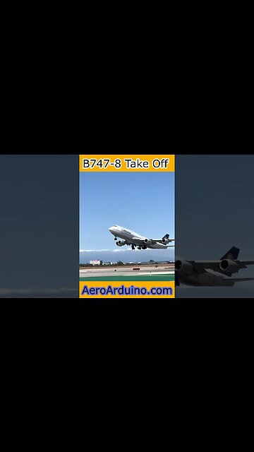 Breathtaking Jumbo Jet B747-8 Take Off #Aviation #Flying #AeroArduino