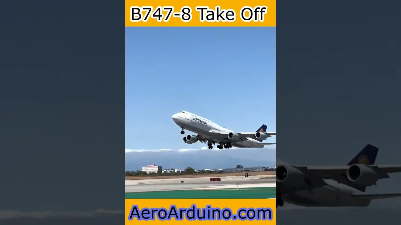 Breathtaking Jumbo Jet B747-8 Take Off #Aviation #Flying #AeroArduino