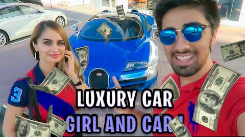 Luxury car Girl and car: cool girl driving car