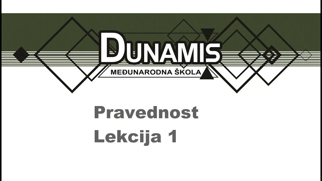 Pravednost Lekcija 1