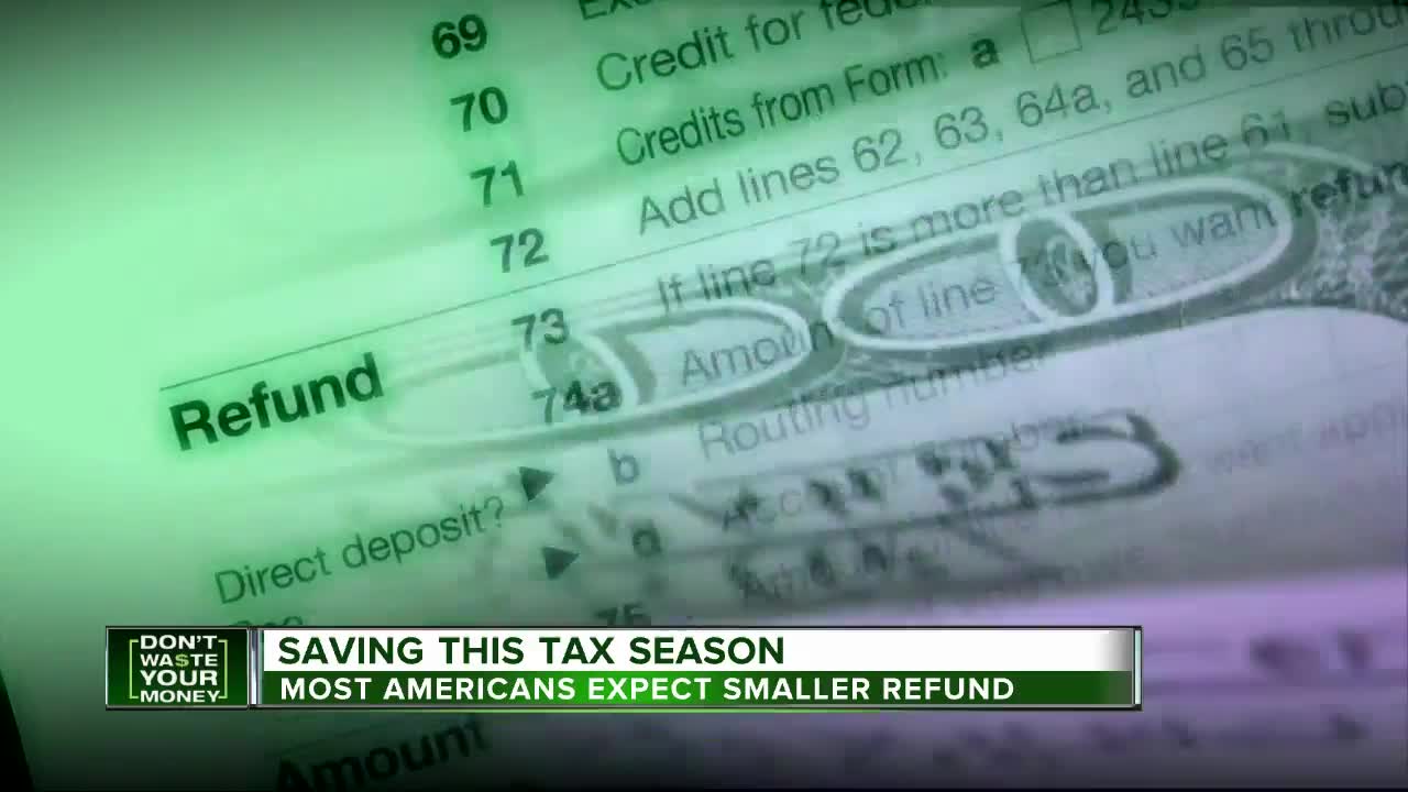 Tax payers are receiving smaller refunds this year