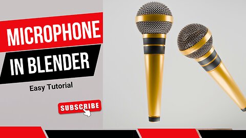 Blender Tutorial for Beginners: Create a Simple Microphone Model Step-by-Step!