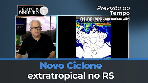 Novo Ciclone extratropical no RS ficará concentrado em alto-mar.