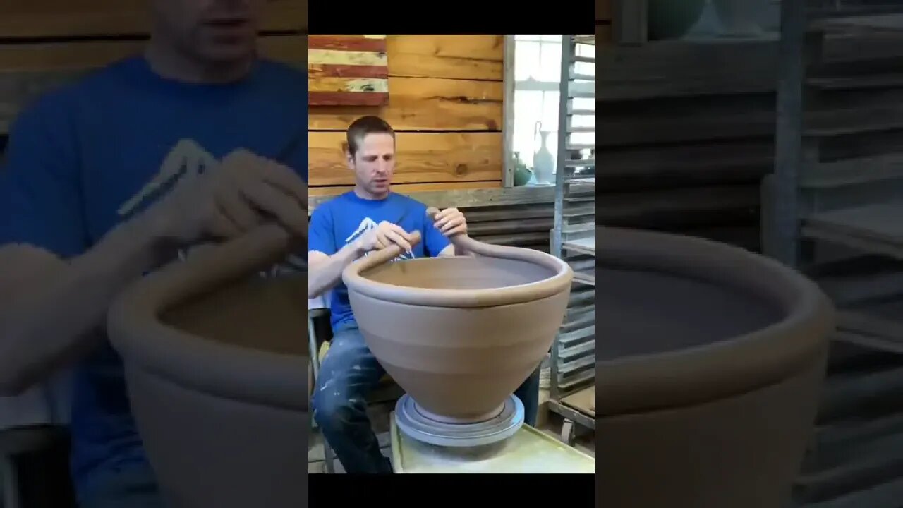 Throwing a large planter time lapse