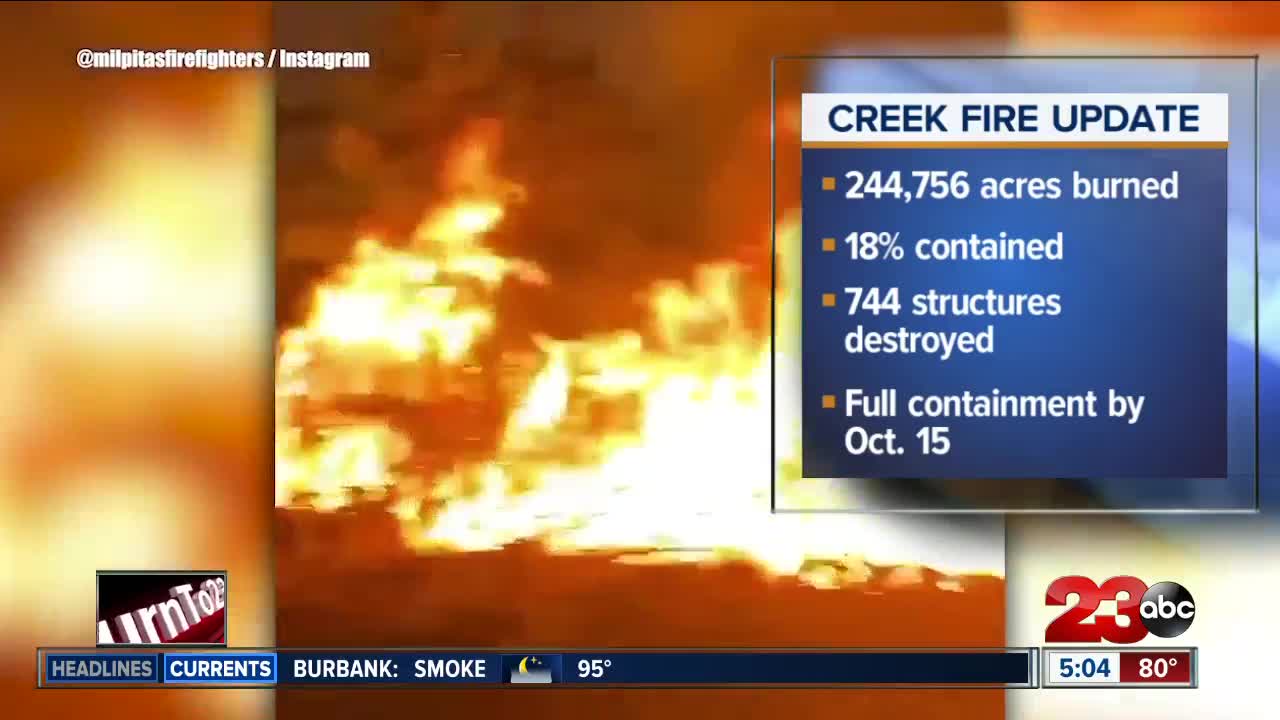 Creek and North Complex fires continue to burn