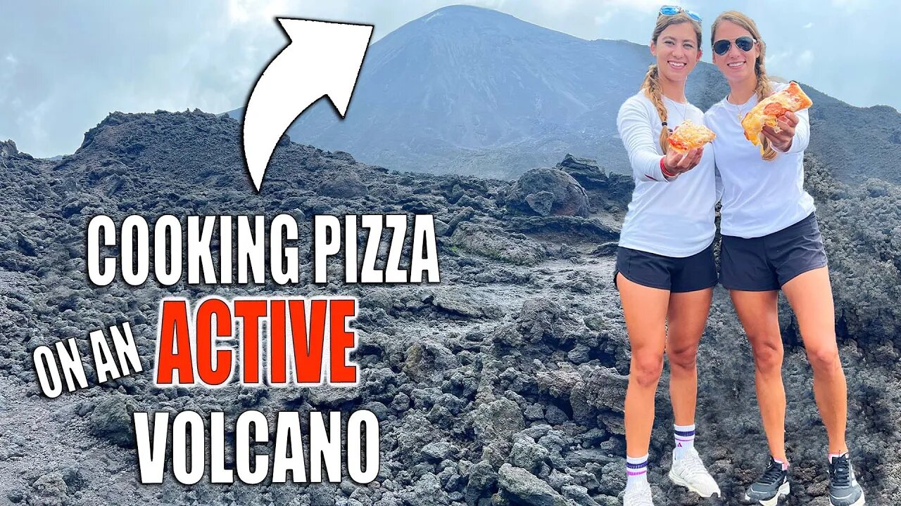 Eating Pizza on LIVE Volcano LAVA - Guatemala Adventure Hike