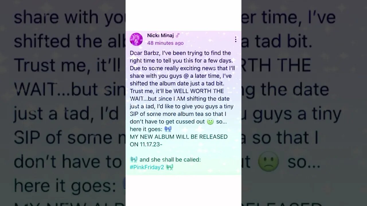 #nickiminaj announces new album dates !
