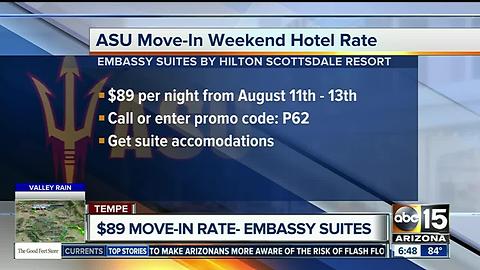 Get a special resort rate during ASU move-in weekend