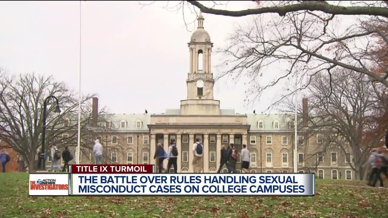 The battle over rules handing sexual misconduct cases on college campuses.