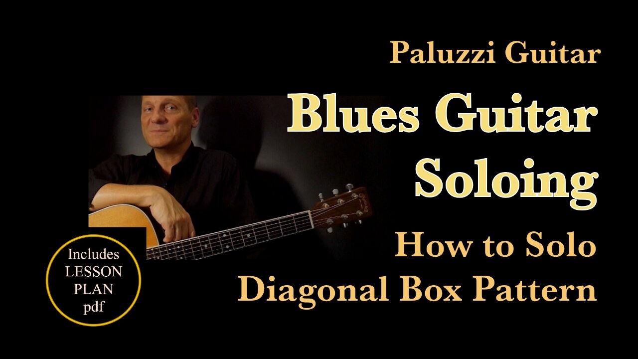 Blues Guitar Soloing Lesson for Beginners [How to Solo with Diagonal Box Pattern]