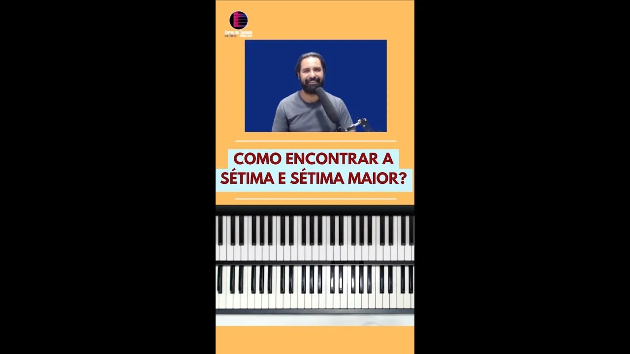 Como encontrar a sétima ou a sétima maior #auladeteclado