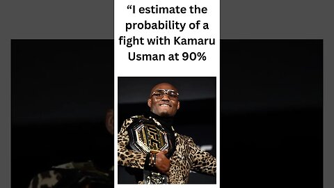 The possibility of a battle between Kamaru Usman and Khamzat Chimaev was calculated. #shorts