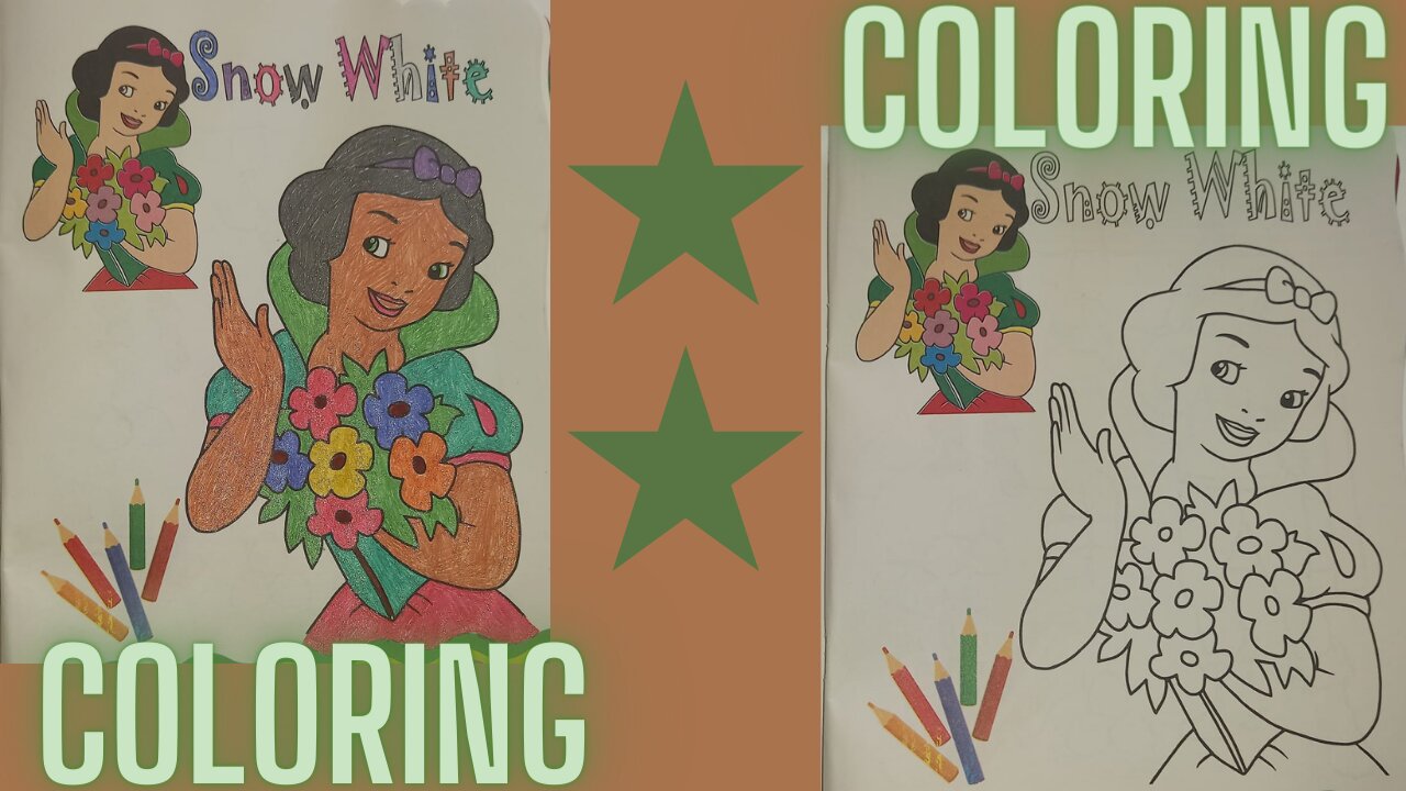 Snow White Coloring Fun for Kids | Disney Princess Drawing | Easy Coloring Tutorial