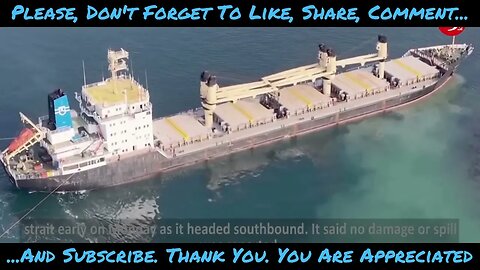 Cargo ship arriving from Ukraine blocks Bosphorus strait Movement stopped DRONE FOOTAGE