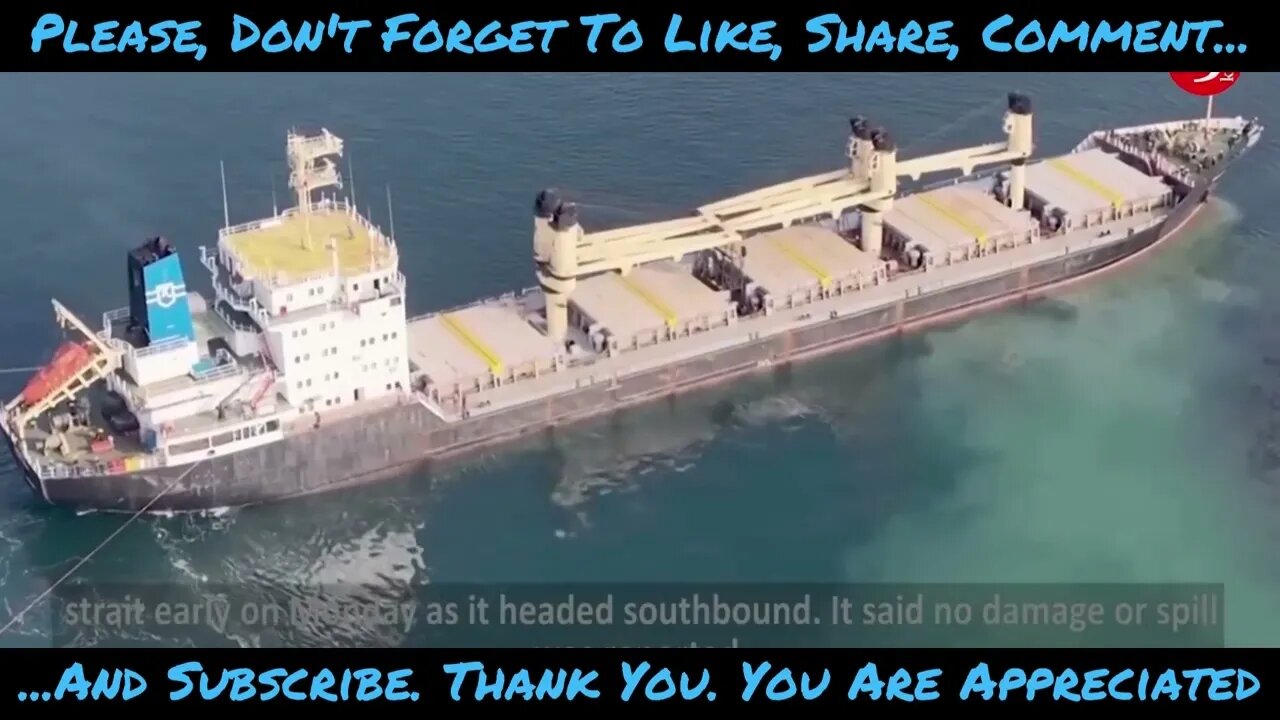 Cargo ship arriving from Ukraine blocks Bosphorus strait Movement stopped DRONE FOOTAGE