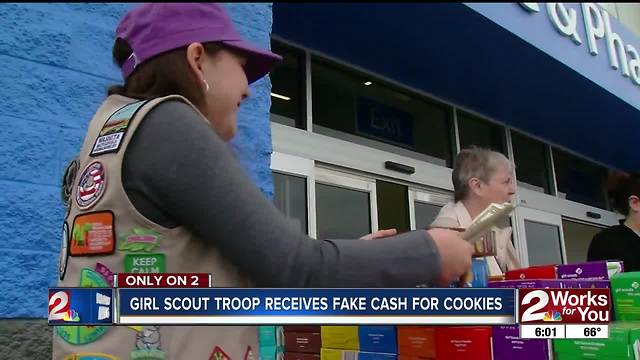 Girl Scouts get fake money for cookies