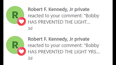 BOBBY KENNEDY PRIVATE FACEBOOK PAGE LIKES MY COMMENT - WHAT IS A PRIVATE FB PAGE?