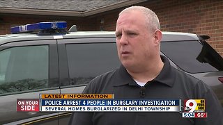 Police arrest 4 in Delhi Township burglary investigation