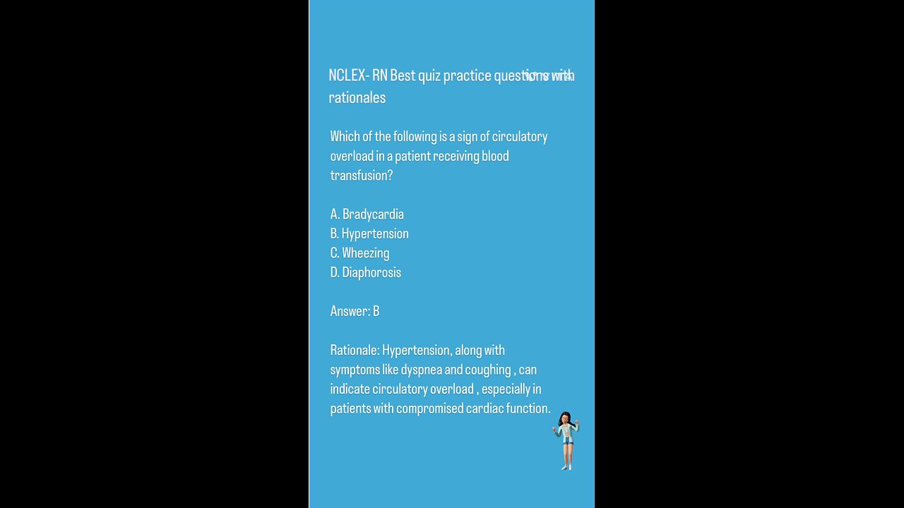 Blood Transfusion ( NCLEX-RN/PN) Questions & Answers with rationales.