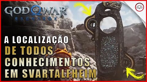 God of war Ragnarok, A localização de todos os conhecimentos em Svartalfheim | Super dica