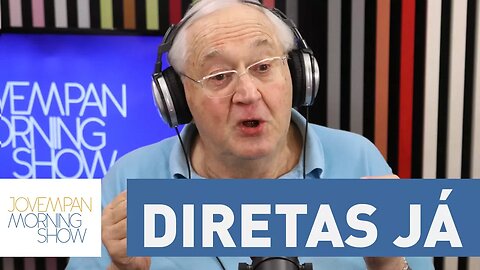 Boris Casoy: "Sou contra as diretas já. Não vou dizer que é um golpe, mas é um golpinho"