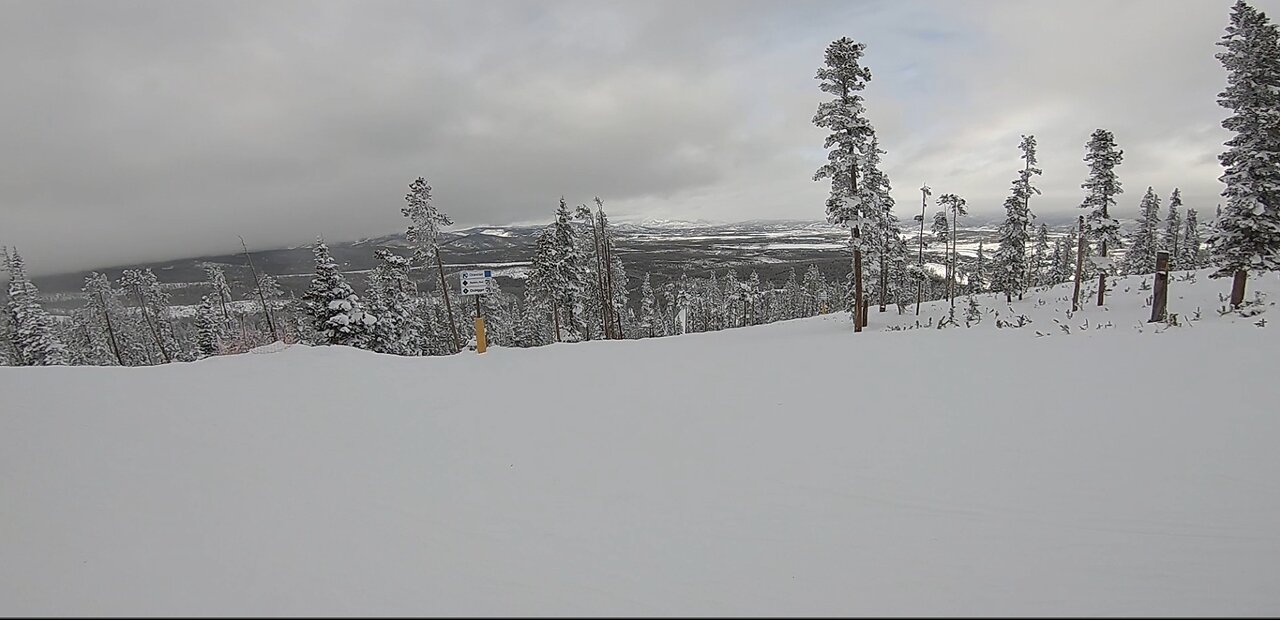 Cruising a blue at Winter Park on December 11