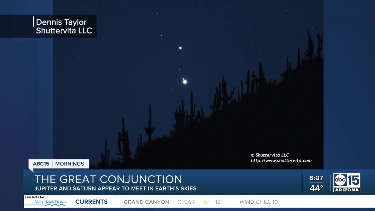 Arizona's view of the Great Conjunction happening tonight