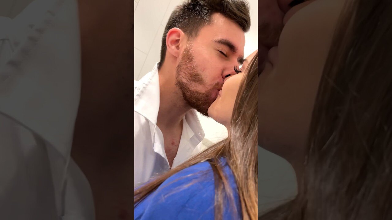 The girl liked this kiss