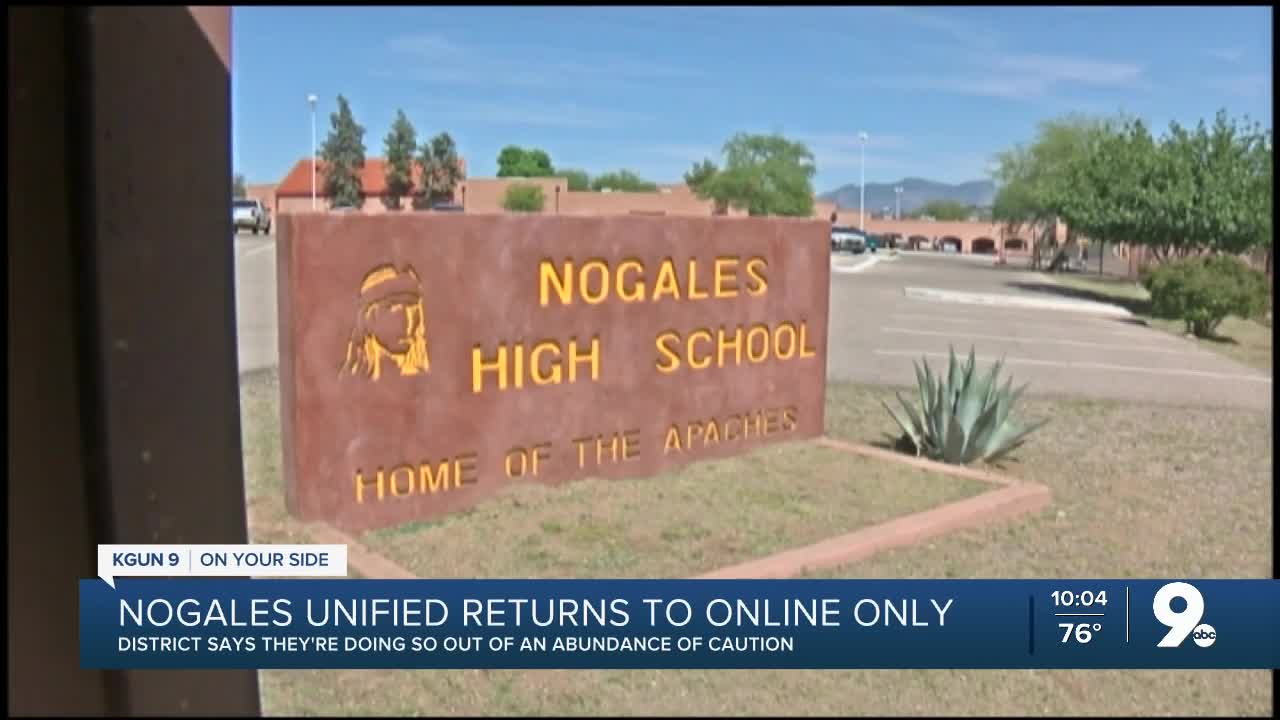 Nogales Unified School District halts hybrid learning, shifts back to online