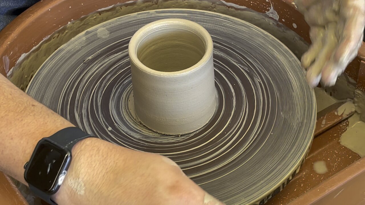 Step 2: How to make a small cup or cylinder on the pottery wheel