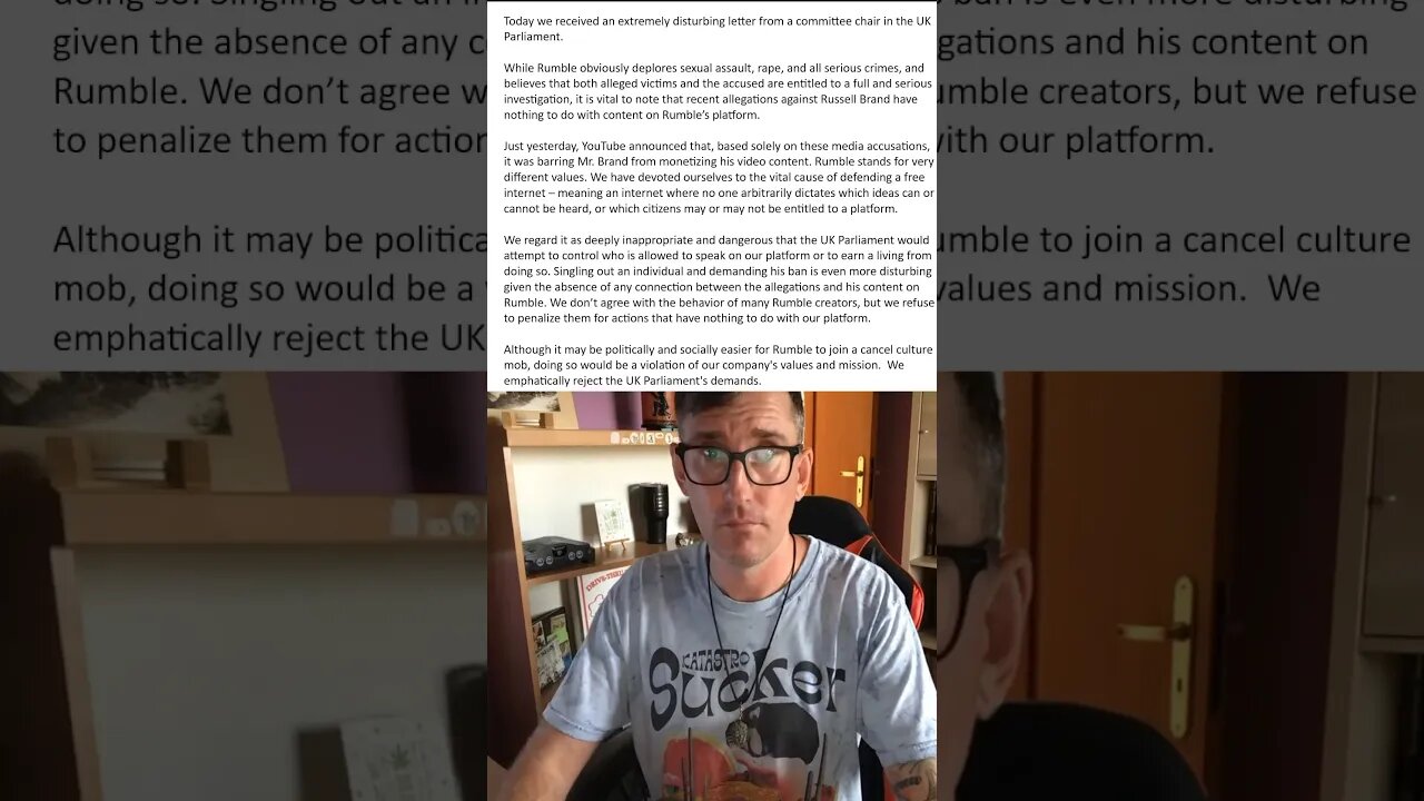 Rumbles Response To UK Parliament’s Letter To CEO Chris Pavlovski