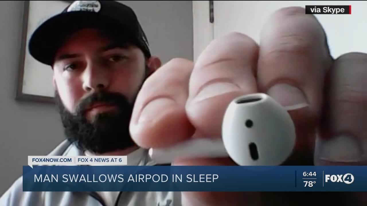 Man swallows airpod while sleeping