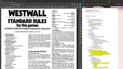 SPI Westwall Arnhem Rules Review