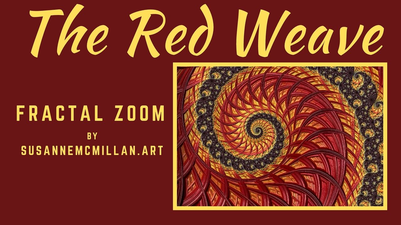 The Red Weave - A Fractal Zoom of repeating Spirals