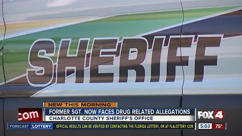 Former Charlotte Co. sergeant facing drug trafficking allegations