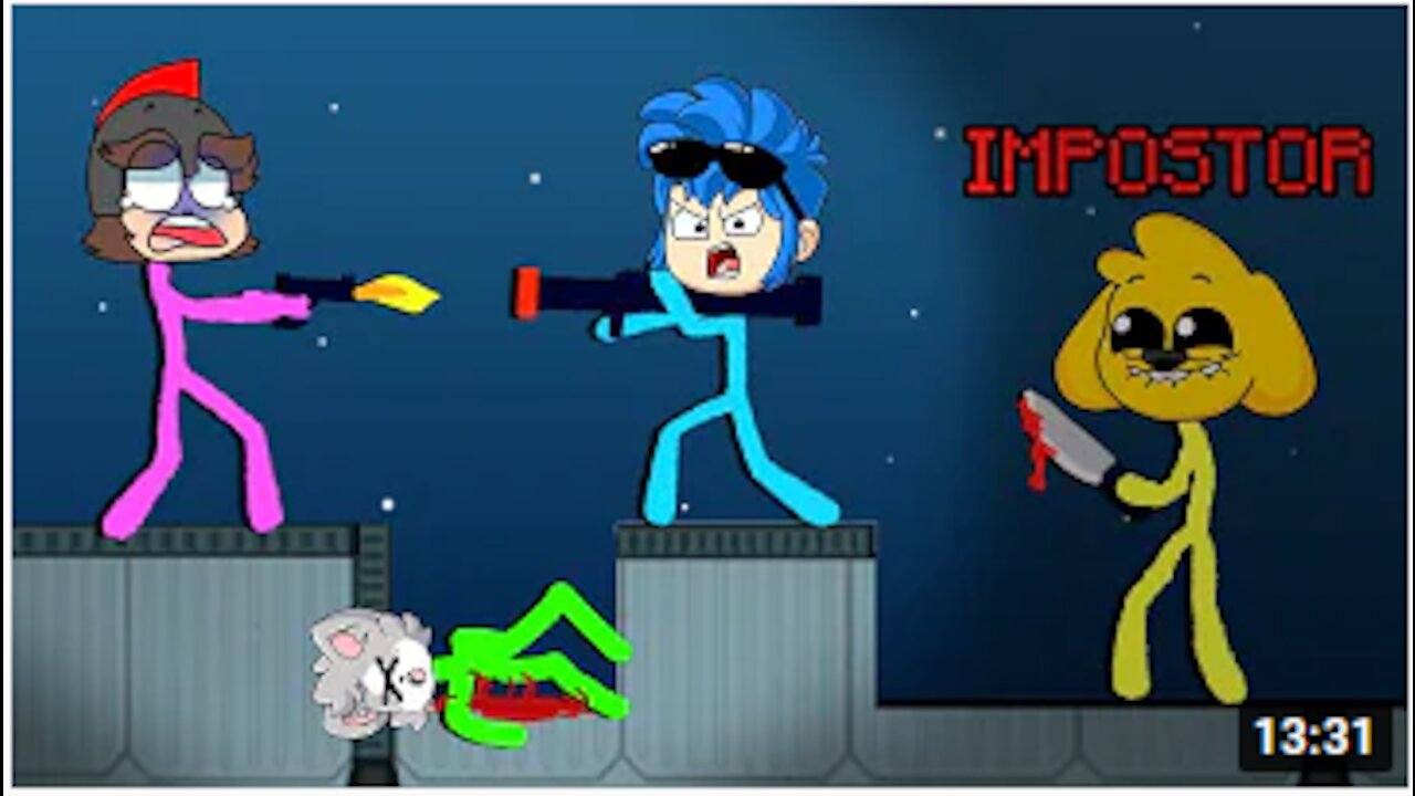 NADIE VE AL IMPOSTOR en STICK FIGHT... 😂🔪 MIKECRACK - AMONG US en STICK FIGHT #4