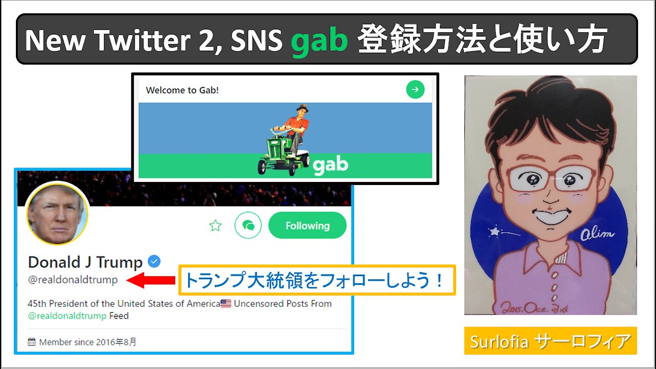 New Twitter 2, SNS gab 登録方法と使い方