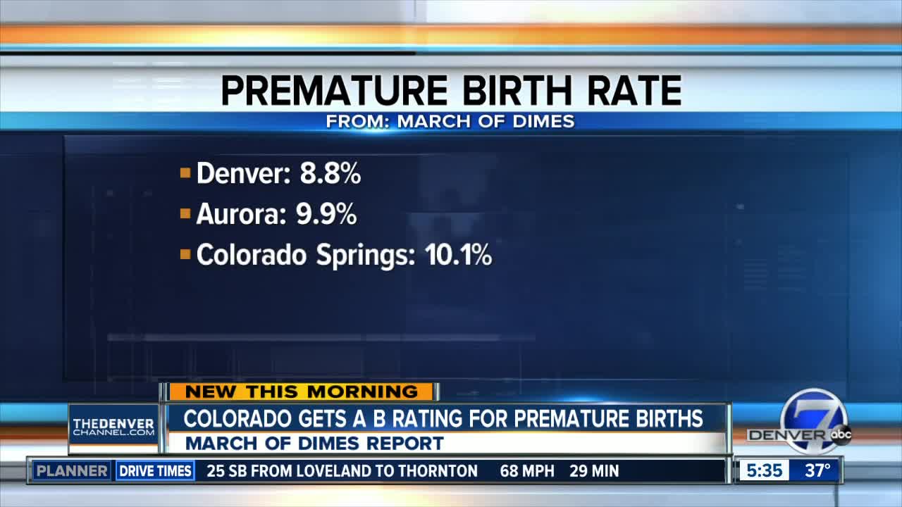 Colorado gets B for premature babies