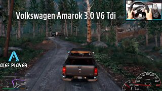 Volkswagen Amarok 3.0 V6 Tdi - GTA V Realistic Off-Road Accident at Night | Logitech g27 Gameplay