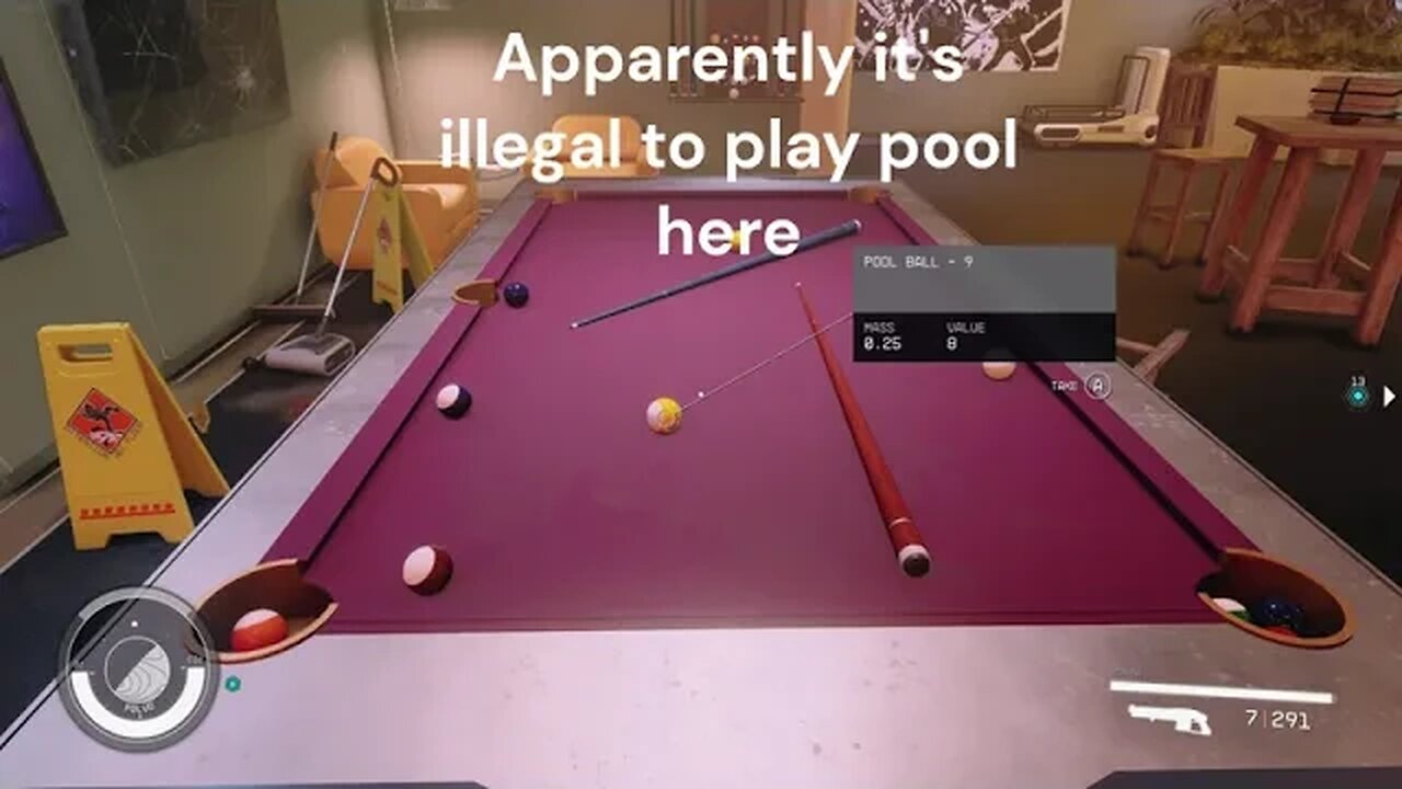 Playing Pool is Illegal in Starfield