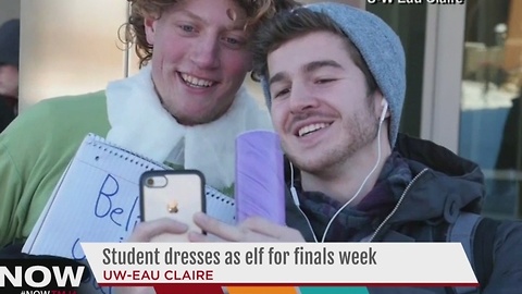 Student dresses as "elf" for final weeks