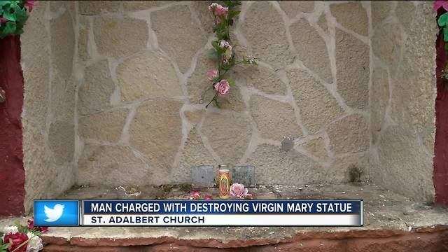 Milwaukee man charged for destroying Virgin Mary statue at St. Adalbert Church