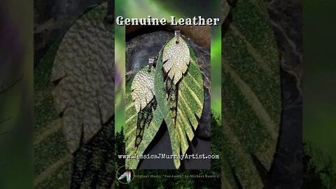 VAULT BREAK, 4 inch leather feather earrings